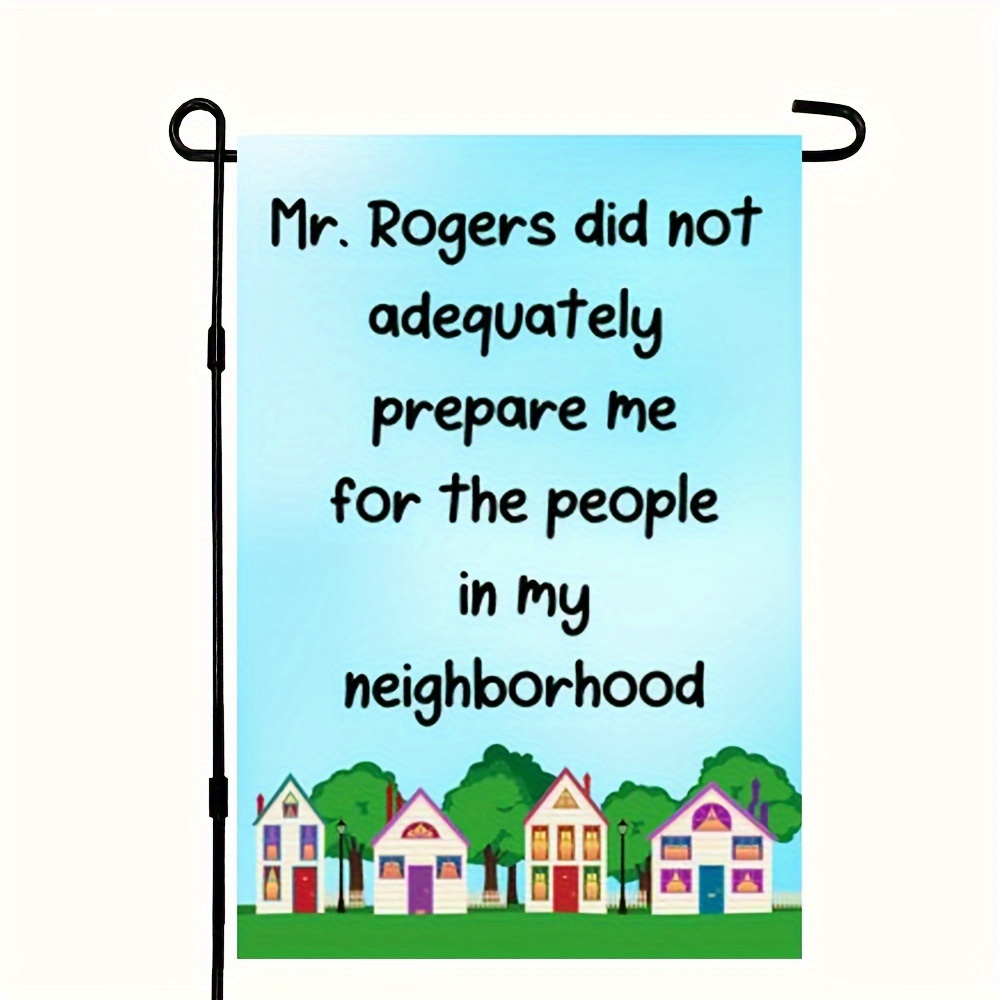 

Charming Country-style Garden Flag - Perfect Housewarming Gift, Funny Neighborhood Decor, Durable Polyester, 12x18 Inch, Pole Not Included Personalized Garden Flag