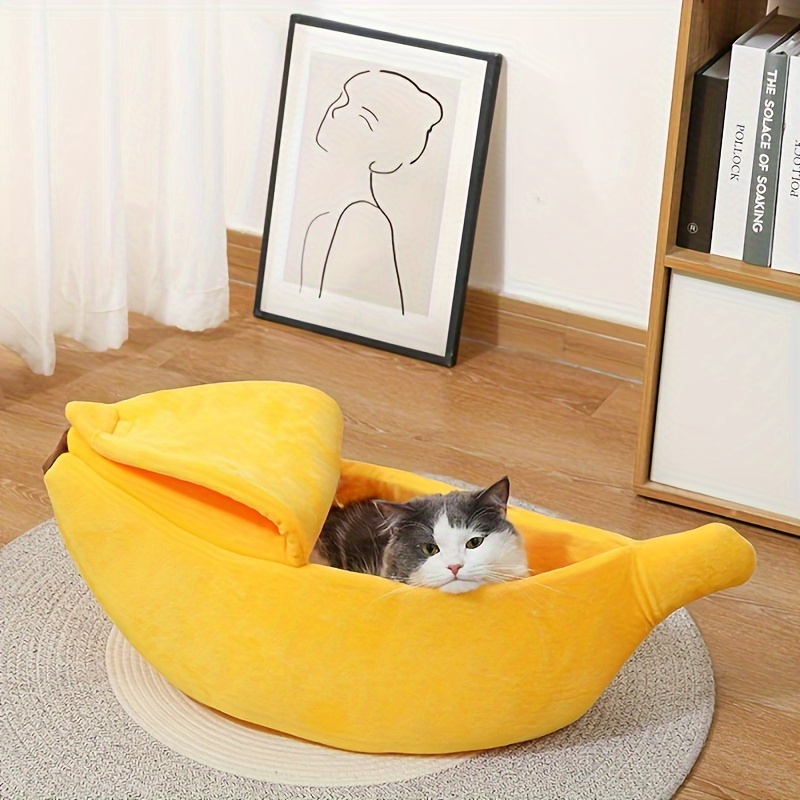 Banana shaped cat bed best sale