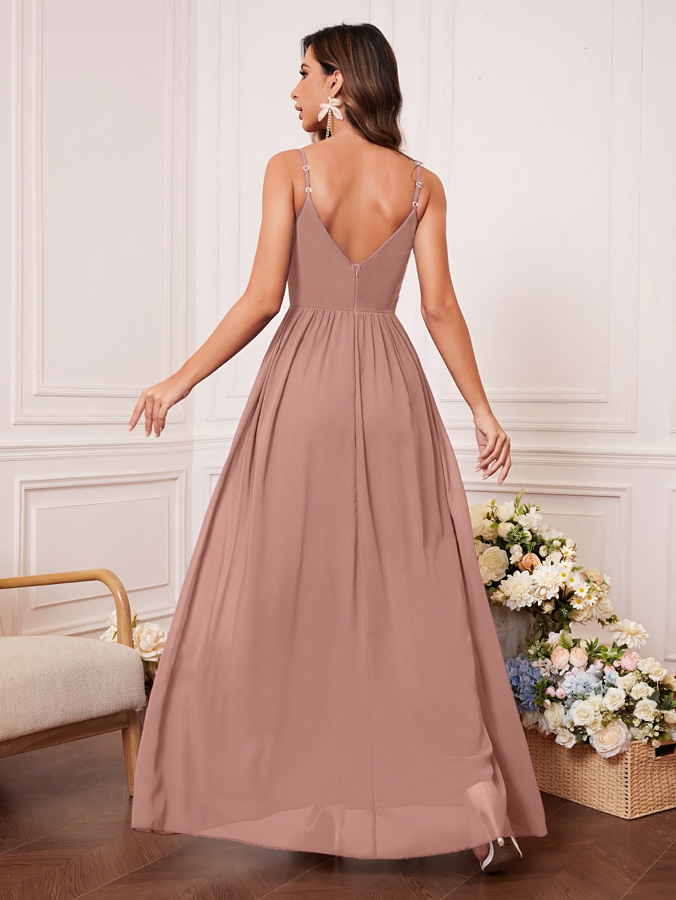 sachin and babi light blue dress Spaghetti Strap Wedding Dress Chiffon Bridesmaid... From Redwhitebliss,  $65.04