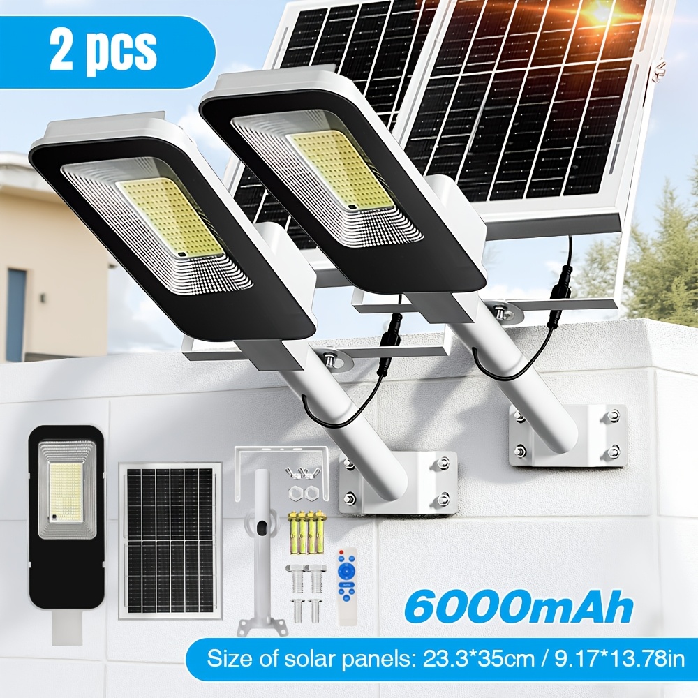 Image of 1 Unit Units - Outdoor Solar Street Lamps, , Exterior Lights In Garages And Courtyards (no Wiring Required), Led Solar Lights For Outdoor , Fences, And Small Street Lamps - From Dusk To Dawn