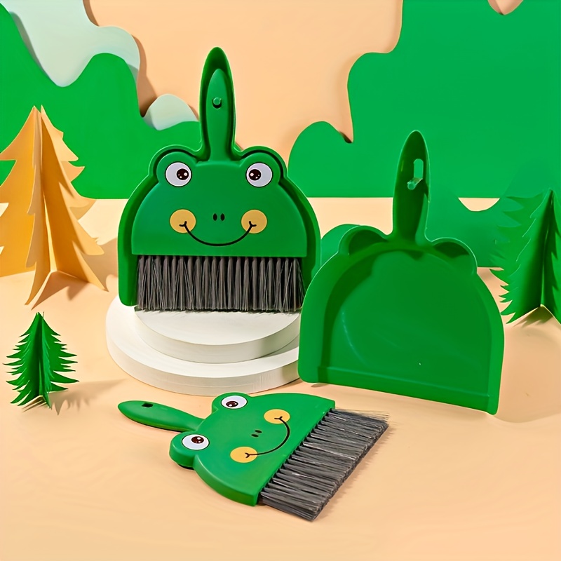 cute animal-shaped broom and dustpan set for home cleaning - 1 broom + 1 dustpan, ideal for living room, kitchen, and outdoor use,   children and pets, living room sweeping|  desig urable sweeping equipment Product details 1