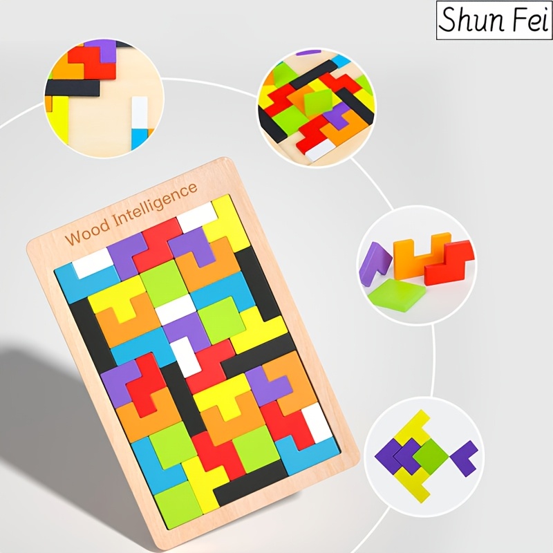 Wooden Blocks Puzzle, Colorful 3D Game