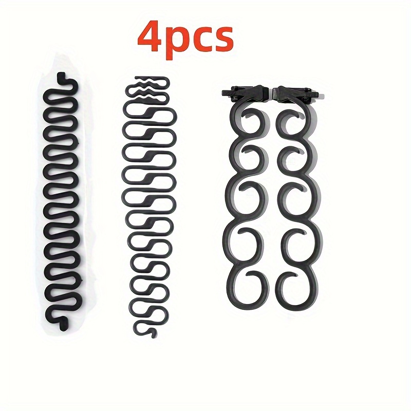 TEMU 4pcs Fish Bone Braid Hair Winding Accessories Hair Clips For Women, Quick Hair Style Plate For Daily Use , Waterfall Braids Fishbone Braid