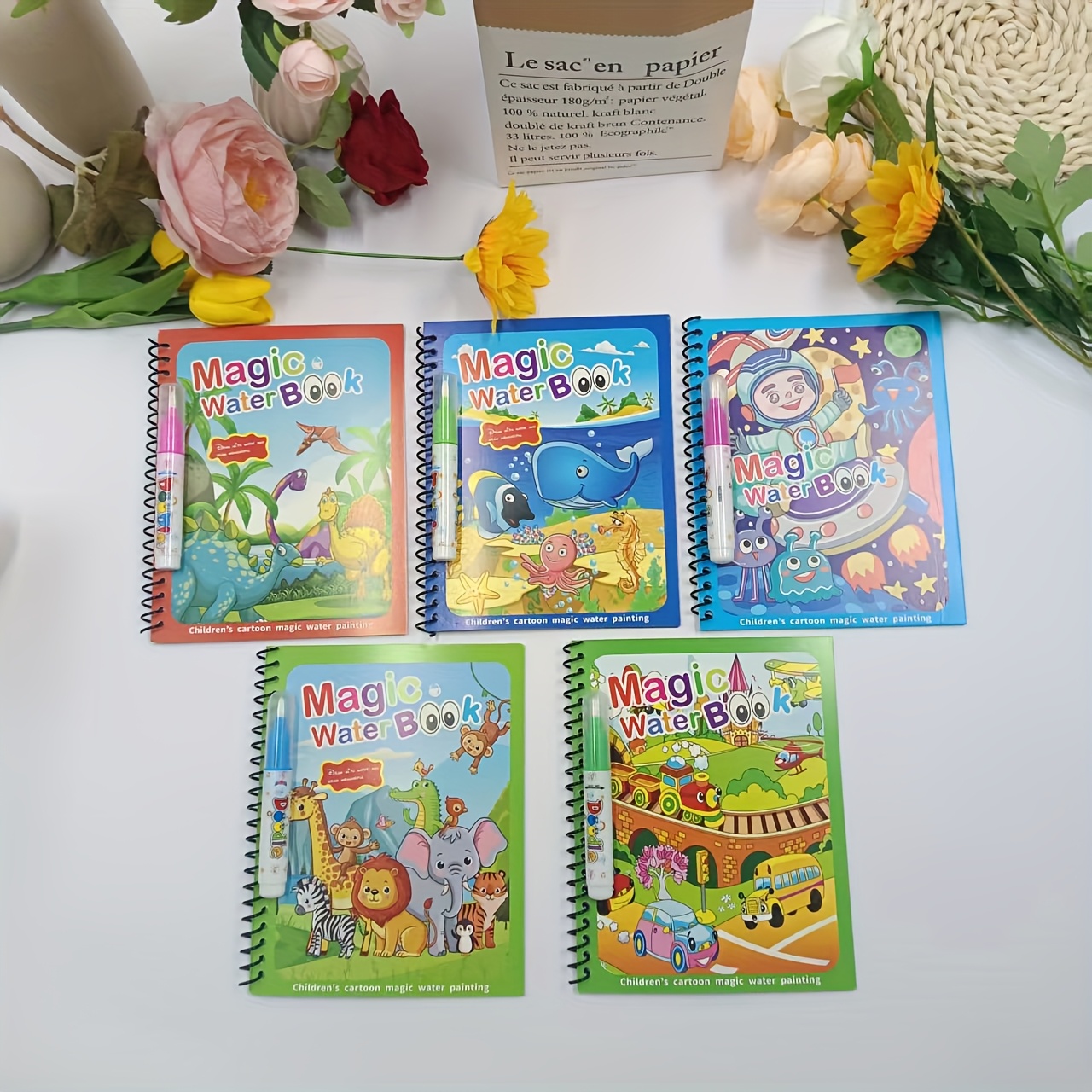  magic watercolor coloring book set with vibrant animal and nature themes reusable and easy to for and beginners ideal for birthdays parties and festivals Product details 11