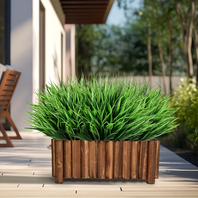 1pc vintage carbonized solid wood large rectangular planter - Temu