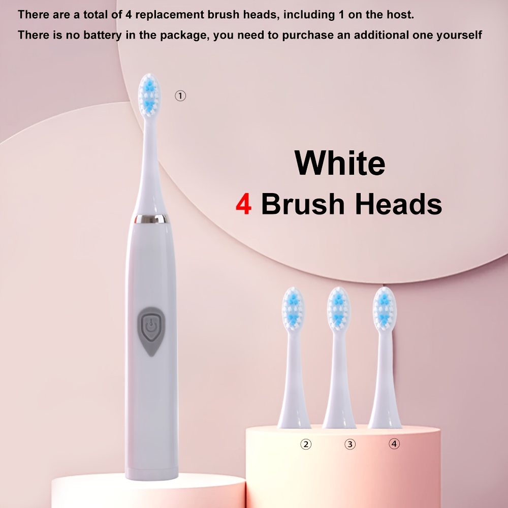 Battery-operated Electric Toothbrush, 4pcs , Model C01