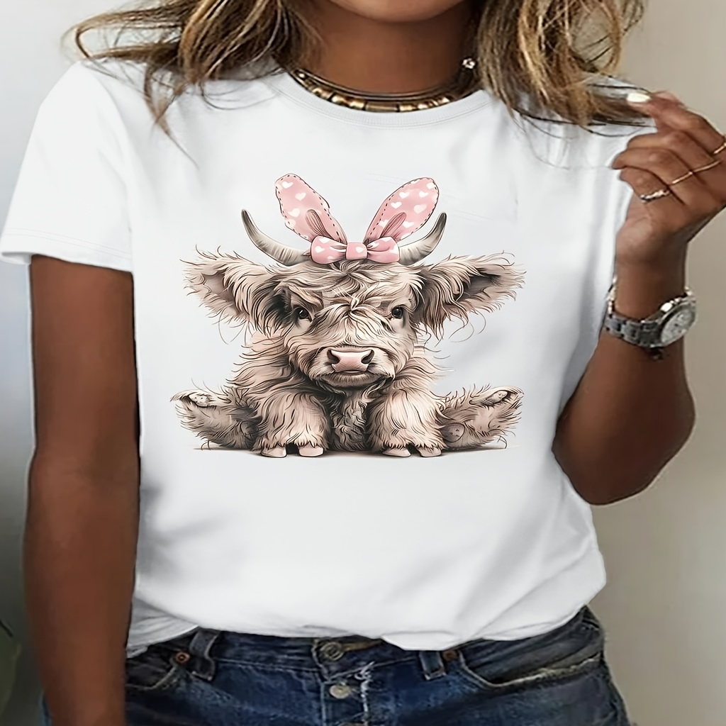 

Women's Easter -shirt, Bunny With Egg Basket , Short Sleeve Tee
