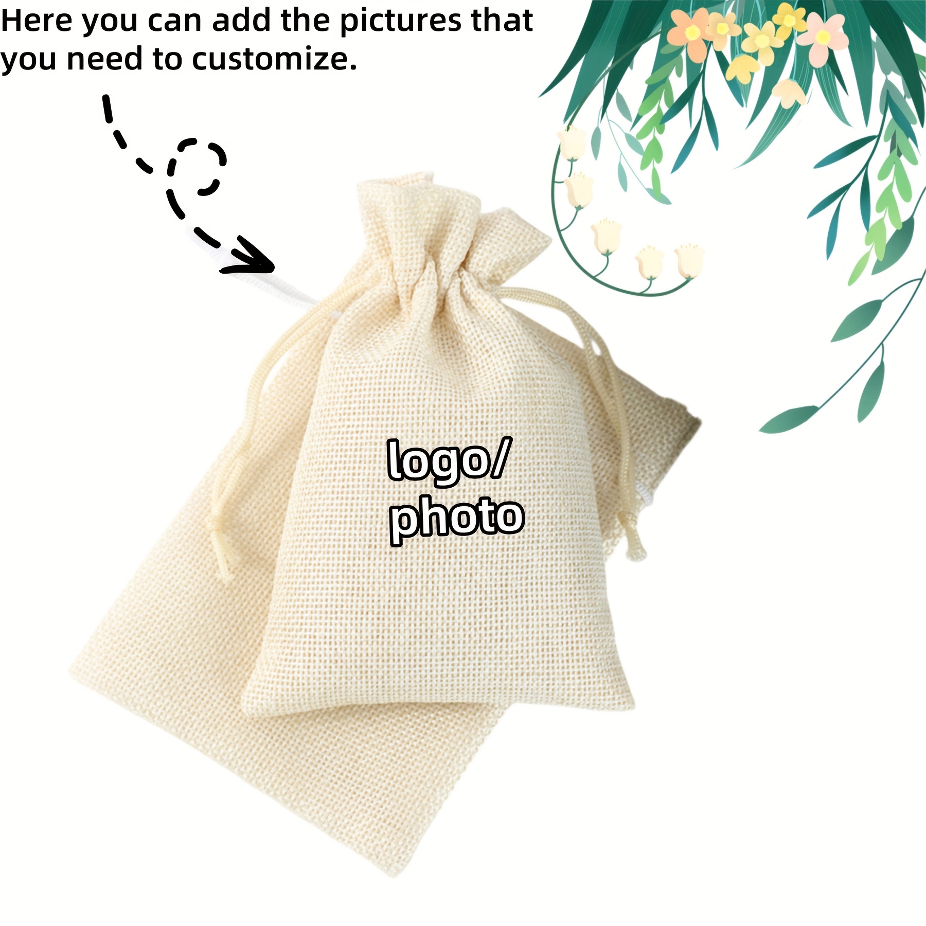 TEMU Confezione personalizzata con sacchetti regalo a coulisse - Set da 20 pezzi. Sacchetti regalo esclusivi per Natale, Halloween, compleanni e