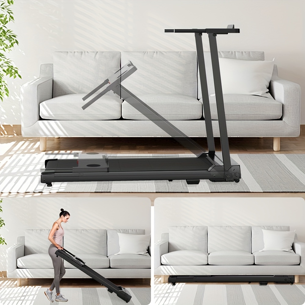 Factory-direct Deal of household folding treadmill, with a load capacity of 300 pounds, power of 3.0 horsepower, speed of 6.2 miles per hour, silent type, equipped with handles. It is an ideal choice for Women's fitness.