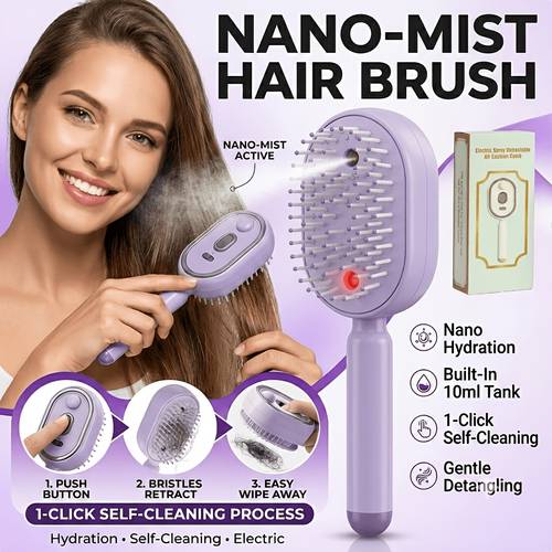 massage comb electric soft cushioned round tooth scalp massage comb self cleaning massage comb retractable comb teeth usb rechargeable moisturizing and smoothing styling comb