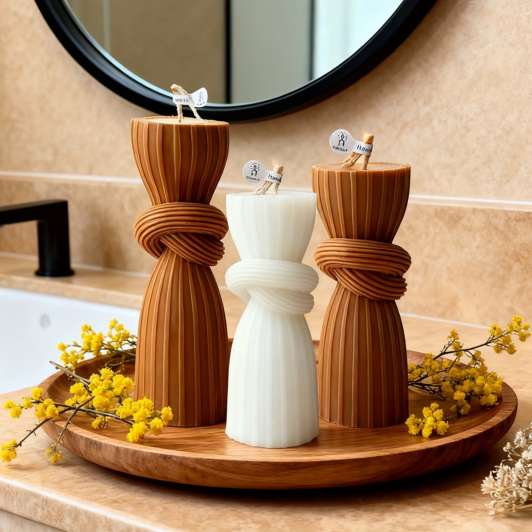 Creative Rope - Knot Textured Candle, Home Decor Candle