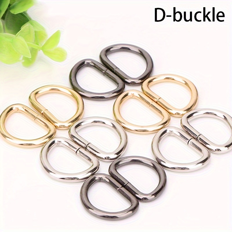 

10pcs Alloy D-rings For Diy Clothing And Bags, Simple Style Metal D-buckle Accessories, No Power Supply Required