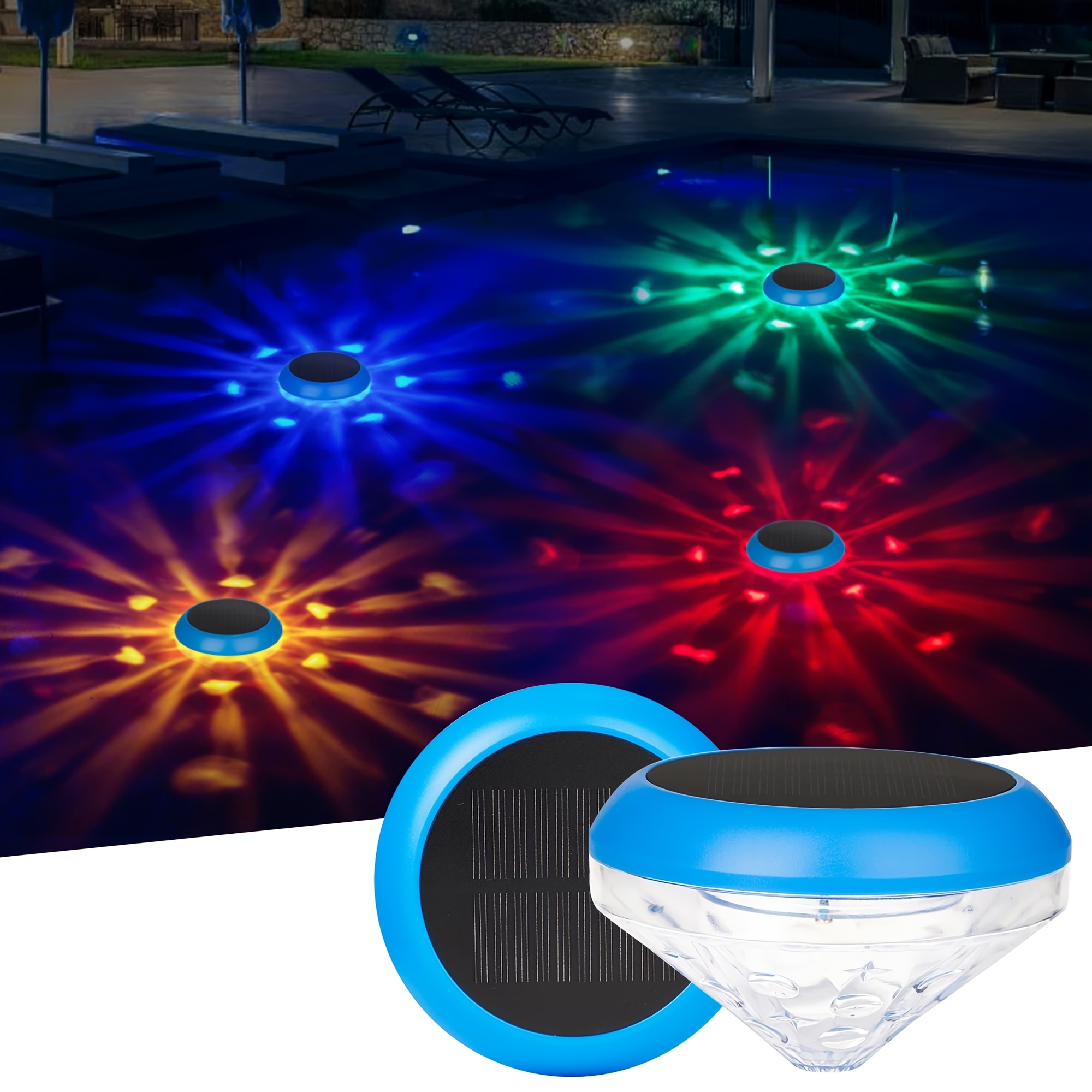 Floating Pool Light 16 Colors Changing Bathtub Night Light Remote Control LED Glowing Inflatable Beach Ball Light IP68 Waterproof Light Up Ball Pool