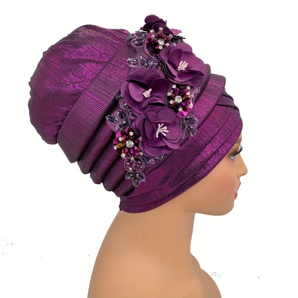 Elegant Purple Embellished Turban 1_9d20dac3-6619-4c61-9f61-  main image 3