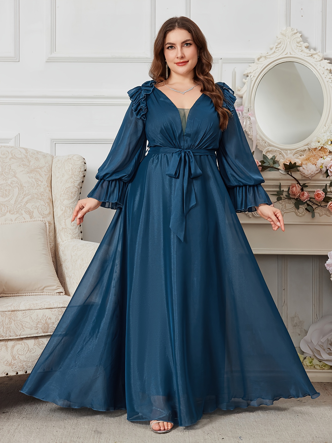 sachin and babi light blue dress Chiffon Dresses for Women by Ana Alcazar