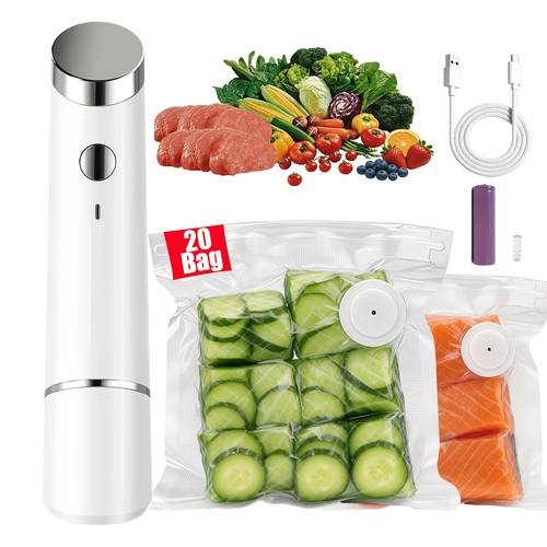 sealer for food vacuum sealer machine and 30 reusable vacuum bags powerful handheld vacuum sealer machine seal meal saver portable food sealer