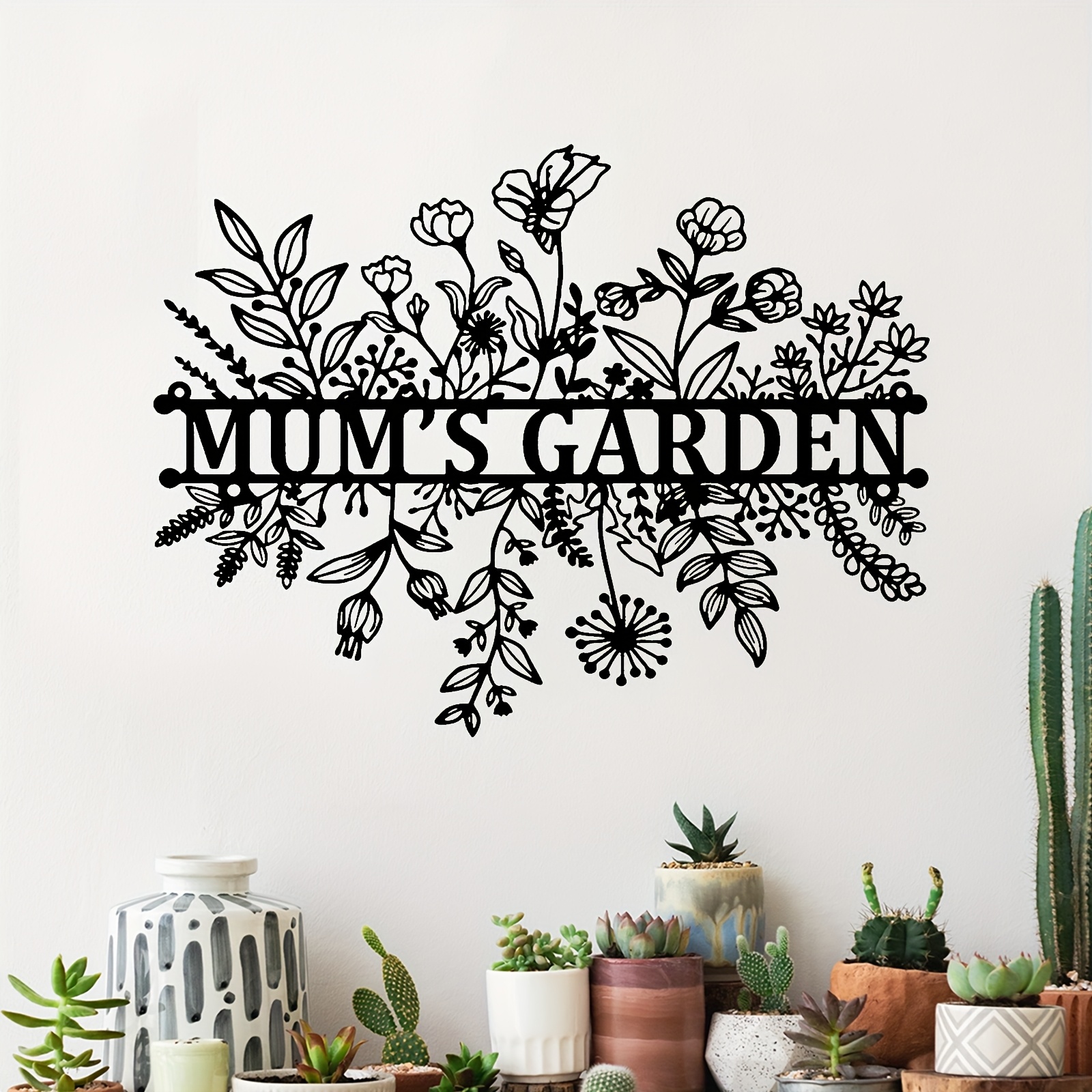 TEMU Custom Metal Garden Letter Wall Art - Personalized Family Name Sign With , Durable Outdoor Hanging Decor For Front Door, Patio & Indoor Home