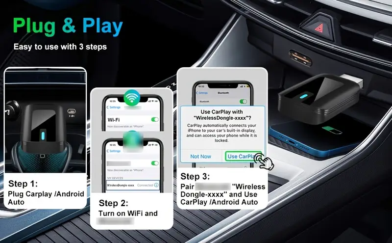 adattatore 2-in-1 - connessione veloce e stabile per iphone & , per auto dal 2016 in poi dettagli 1