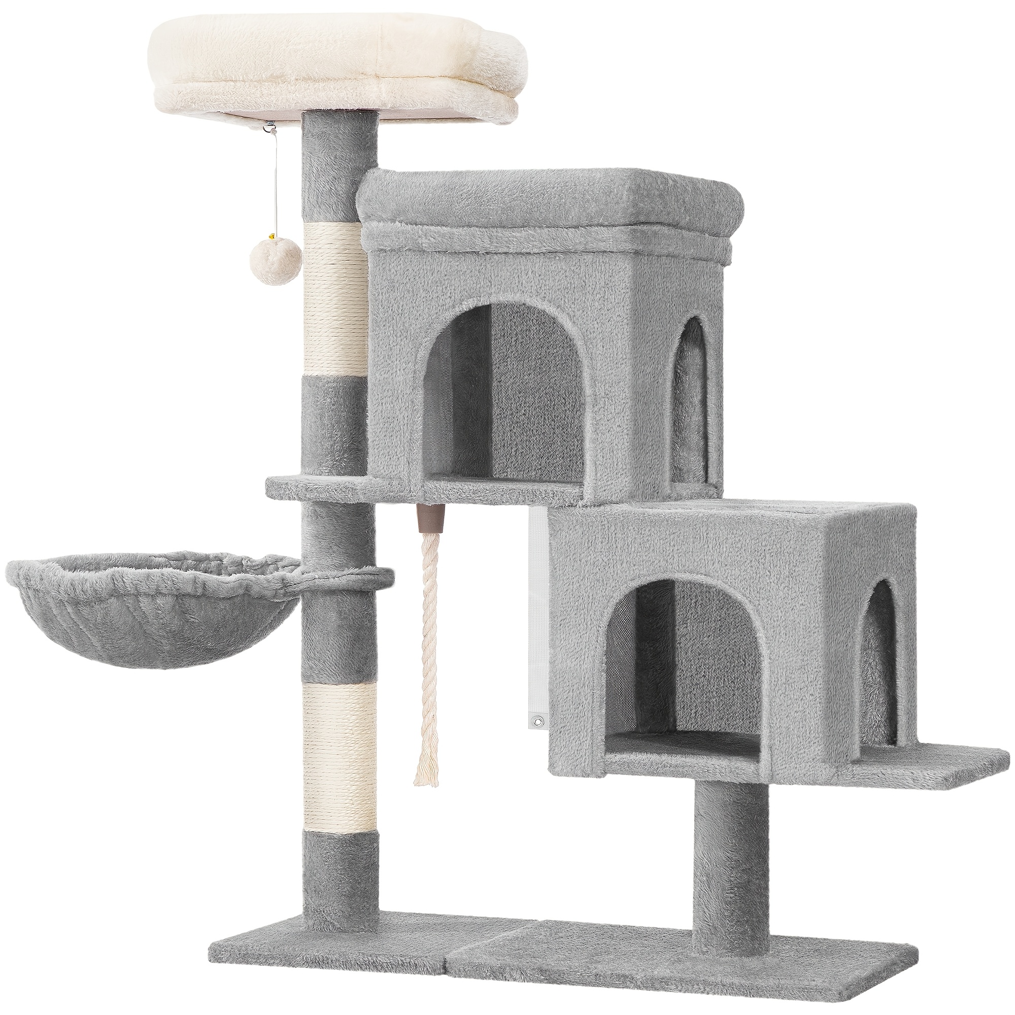 TEMU Cat Tree, 95cm Small Cat Tree, Spacious And Sturdy, , With A Soft Large Platform, Plush Ball, Cat Bed, Scratching Post, And Sisal Rope.