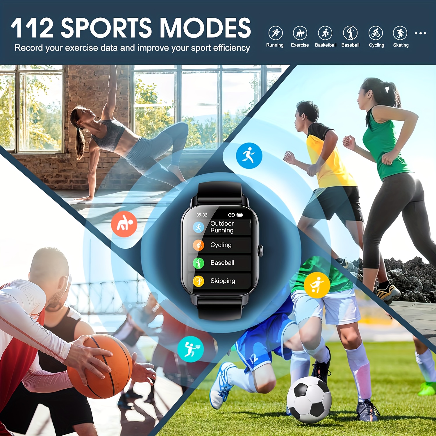 Nouvelle Montre Connectée pour Hommes avec Écran Tactile Complet pour Sport & Fitness, Montre Intelligente Étanche IP68 Compatible Android/iPhone, Édition Homme + Boîte d'Emballage, Compagnon d'Entraînement Sans Fil,Tracker de Performance d'Entraînement,Montre connectée à écran tactile,Conception