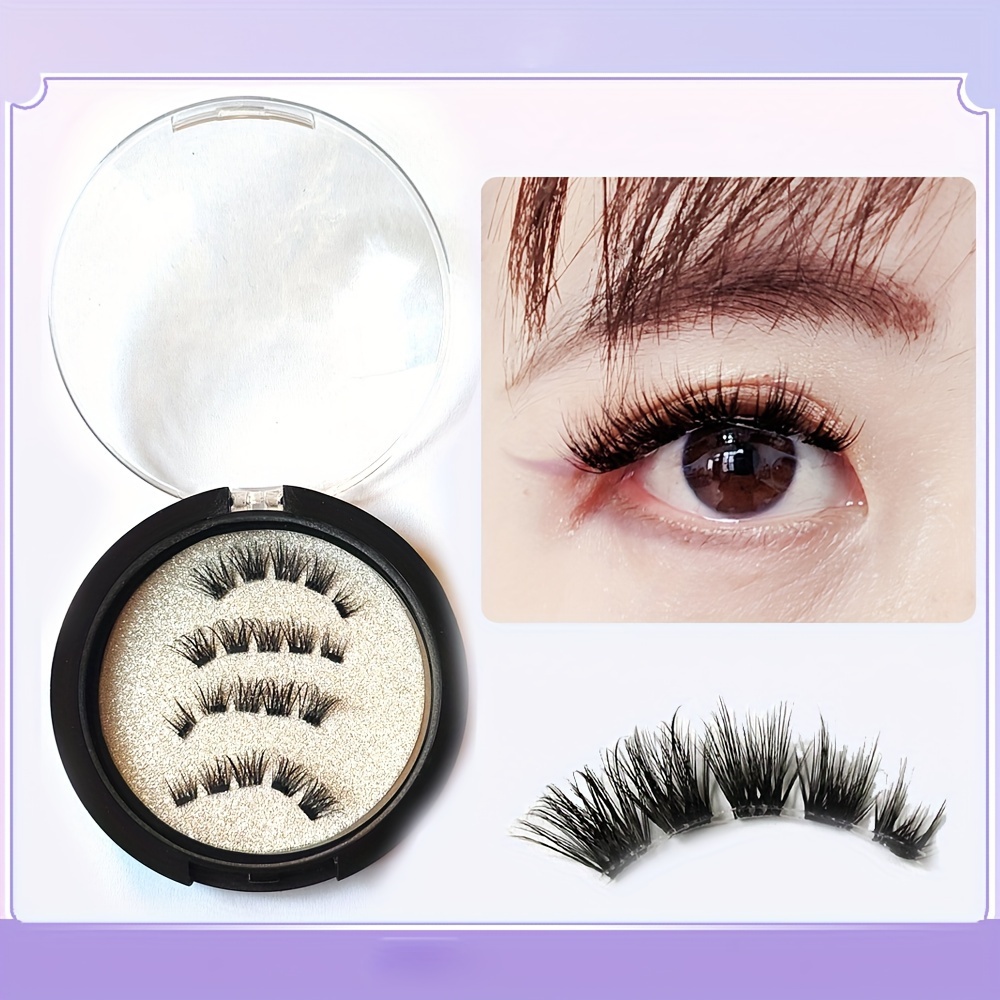 

Magnetic False Eyelashes Set, Natural Look, Faux Mink, Dense & Curly, Magnet-attach, Full Strip, Reusable, No Glue Needed