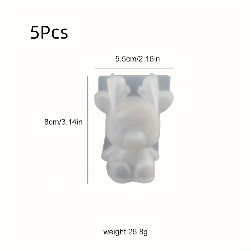 Diy 5pcs mirror three-dimensional plum blossom deer silicone mold holiday atmosphere decorations ornament ice lattice mold plaster doll handicrafts