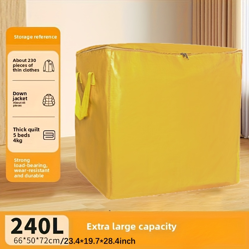 TEMU Large Capacity Thickened Durable Luggage Storage Bag (19.81 Gallons/29.06 Gallons/47.55 Gallons/63.4 Gallons) - Stackable Moving Duffel Bag With
