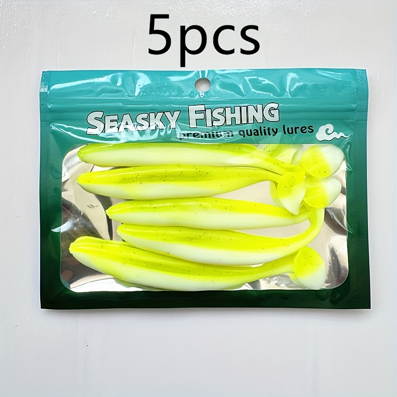 TEMU Señuelo de de 5 Piezas, 12 cm (4.72 pulgadas), Señuelo de Pesca Multicolor con Cabeza de Plomo, , para Pesca en y , Múltiples Colores, Adecuado