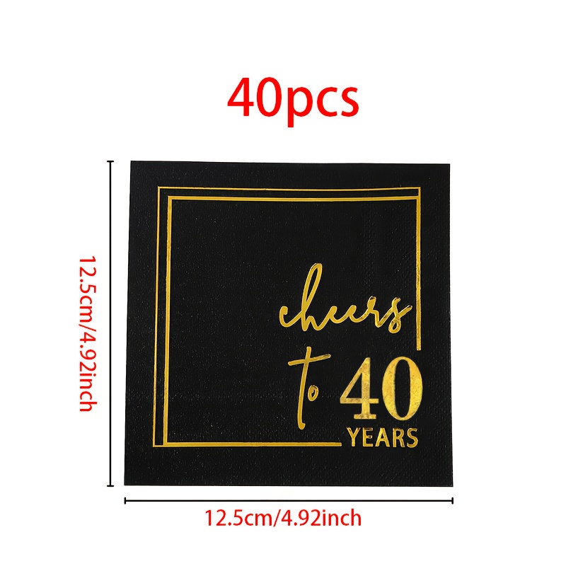 Image of Disposable Cocktail Napkins Celebrating , In Packs Of 20, 40, Or 100, Perfect For Birthday Parties, Weddings, And Anniversaries