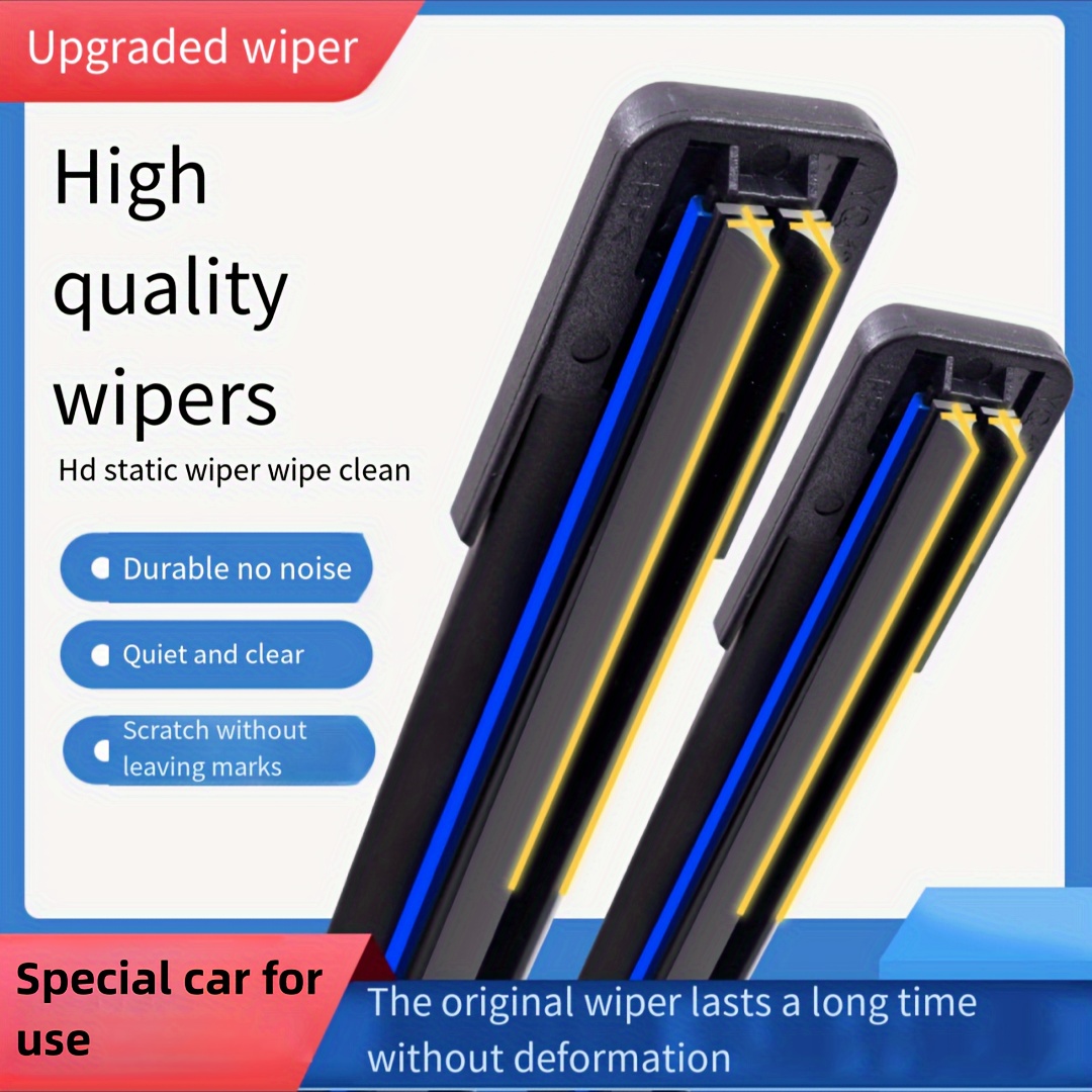 

1pc Universal Car Wiper Blade With Dual Rubber Strip, U-hook Mounting, Multi-function Boneless Design For All Driving Positions