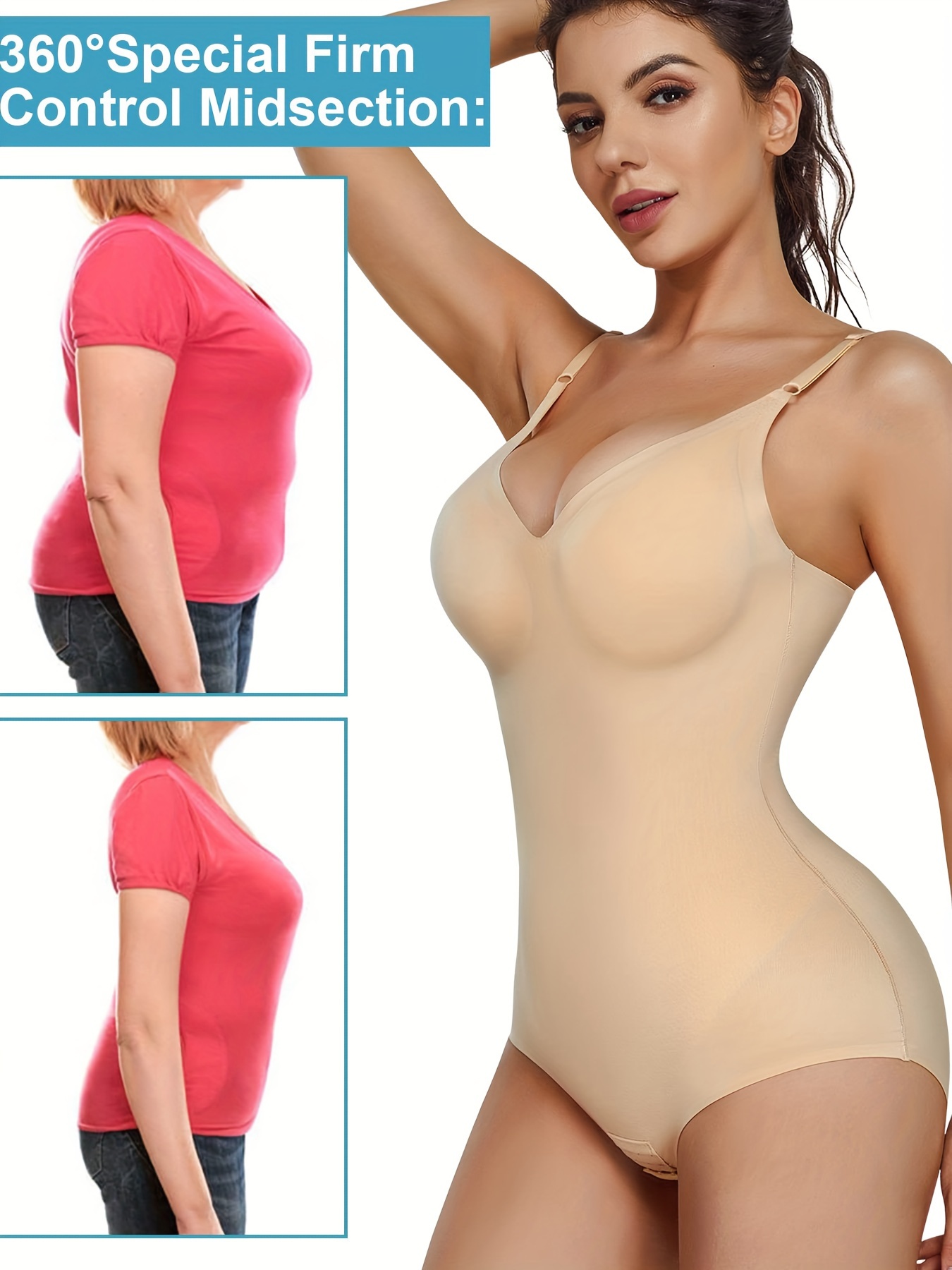 Mono Moldeador Sin Costuras Sólido, Suave Y Sencillo Para Controlar El  Abdomen, Moldeador Corporal, Ropa Interior Y Faja Para Mujeres