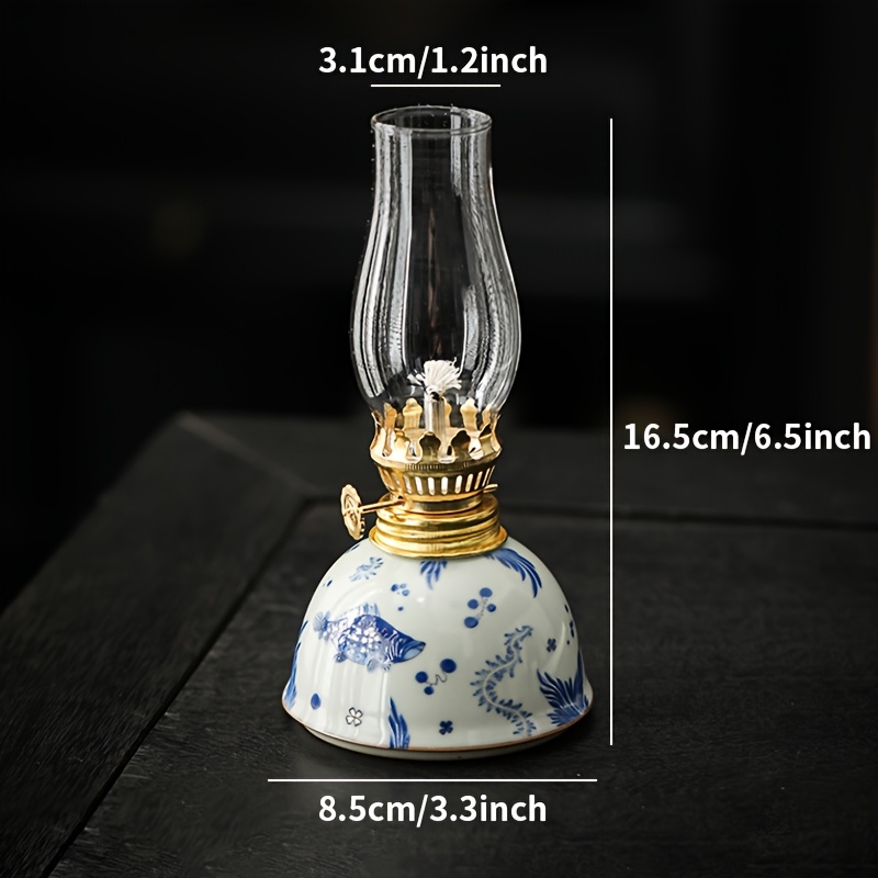 adjustable wick ceramic oil lamp fuel portable compatible - Temu Spain
