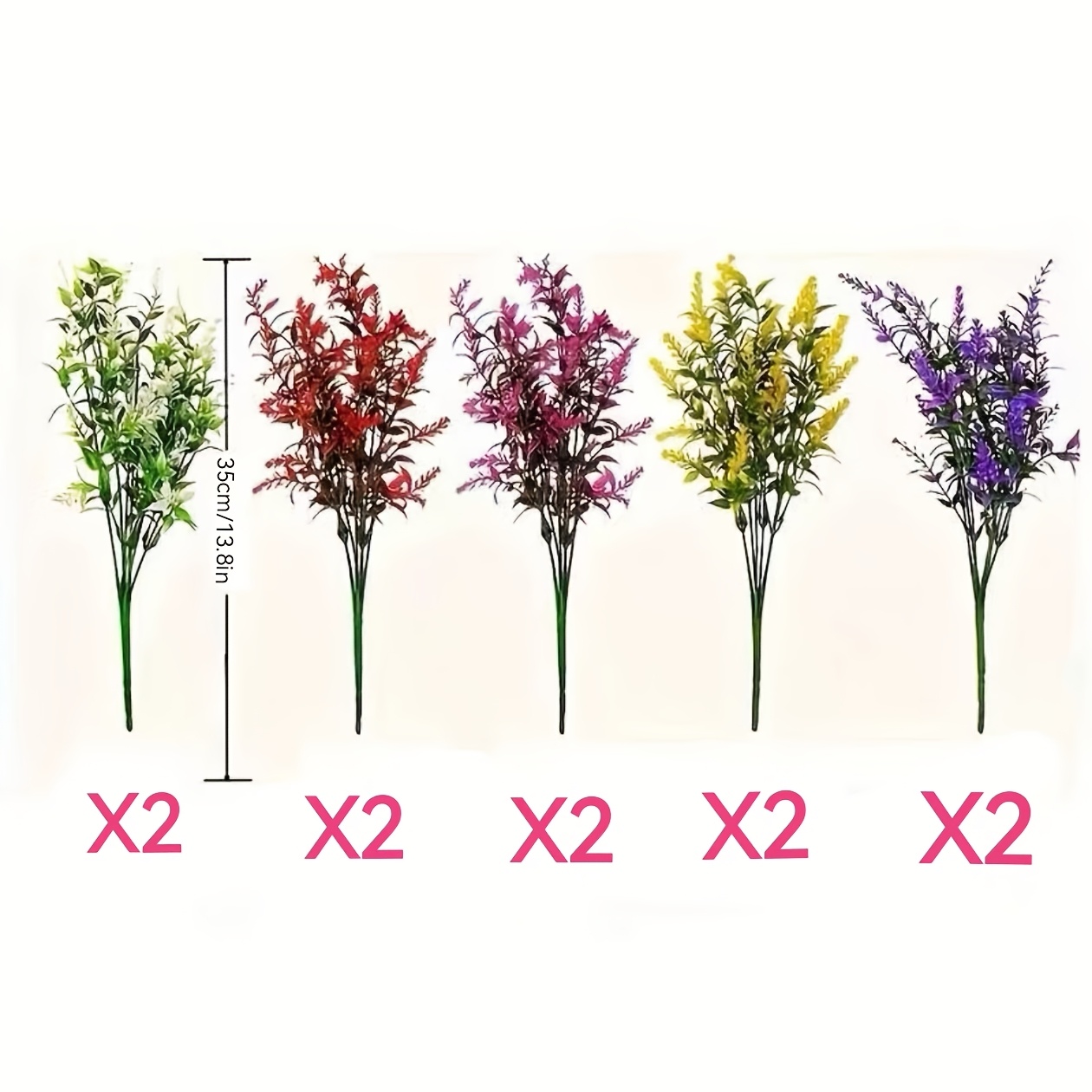 Image of 10pcs Outdoor Artificial Flowers, 5-color Mixed Uv-resistant Original Beautiful Fake Flowers, Non-fading Artificial Plants, Home Garden Porch Window Frame Decoration, Spring Summer Graduation Decor