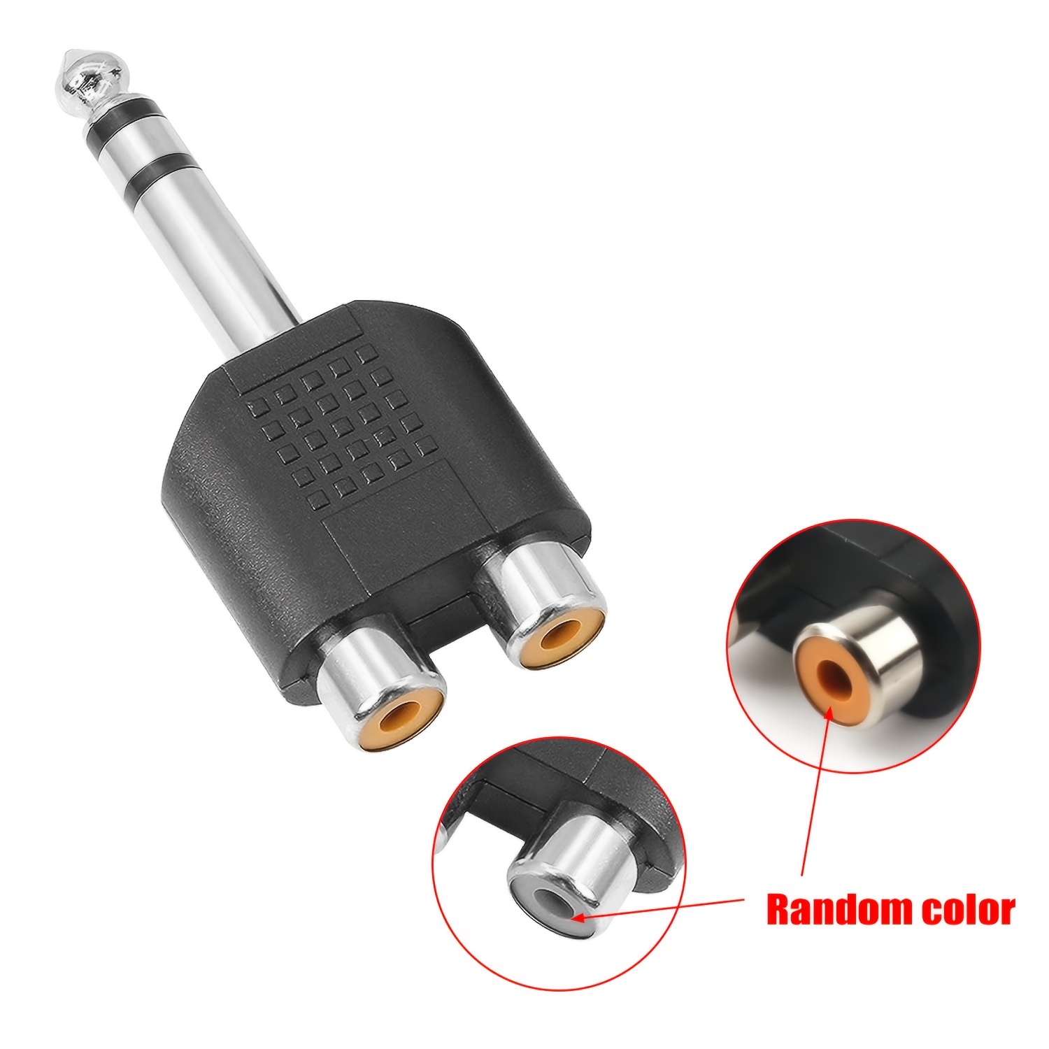 6. Male To Dual Rca Male Audio Adapter, 1/4 Inch 6. To Dual Rca Splitter, Suitable For Guitar Mixer And Speaker