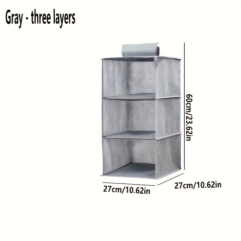 TEMU Hanging Storage Bag, Washable, Drawer Style, Foldable, Fabric Material, Suitable For Bedroom Closet And Clothing Organization Home Storage, Used