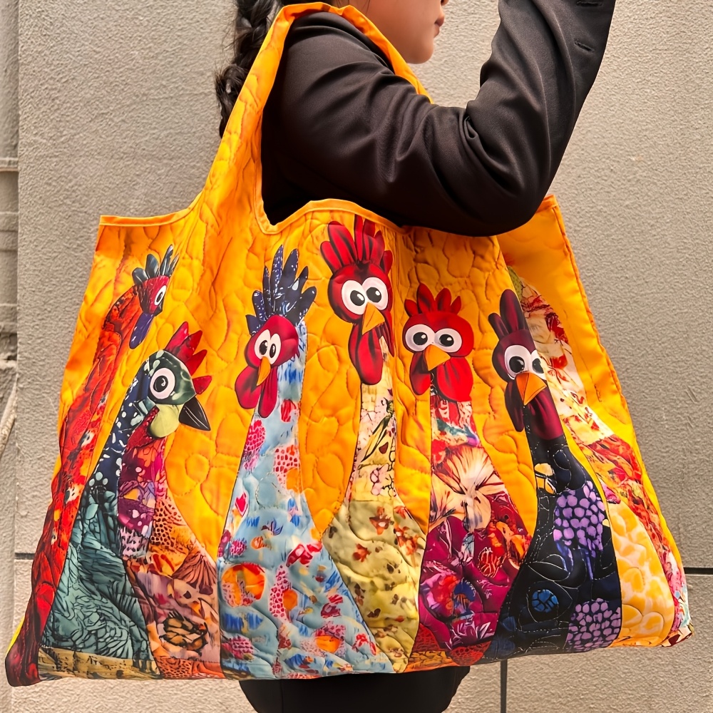 Bolsa de compras portátil de gran capacidad, ligera y plegable, bolsa de supermercado, bolso de mano y de hombro