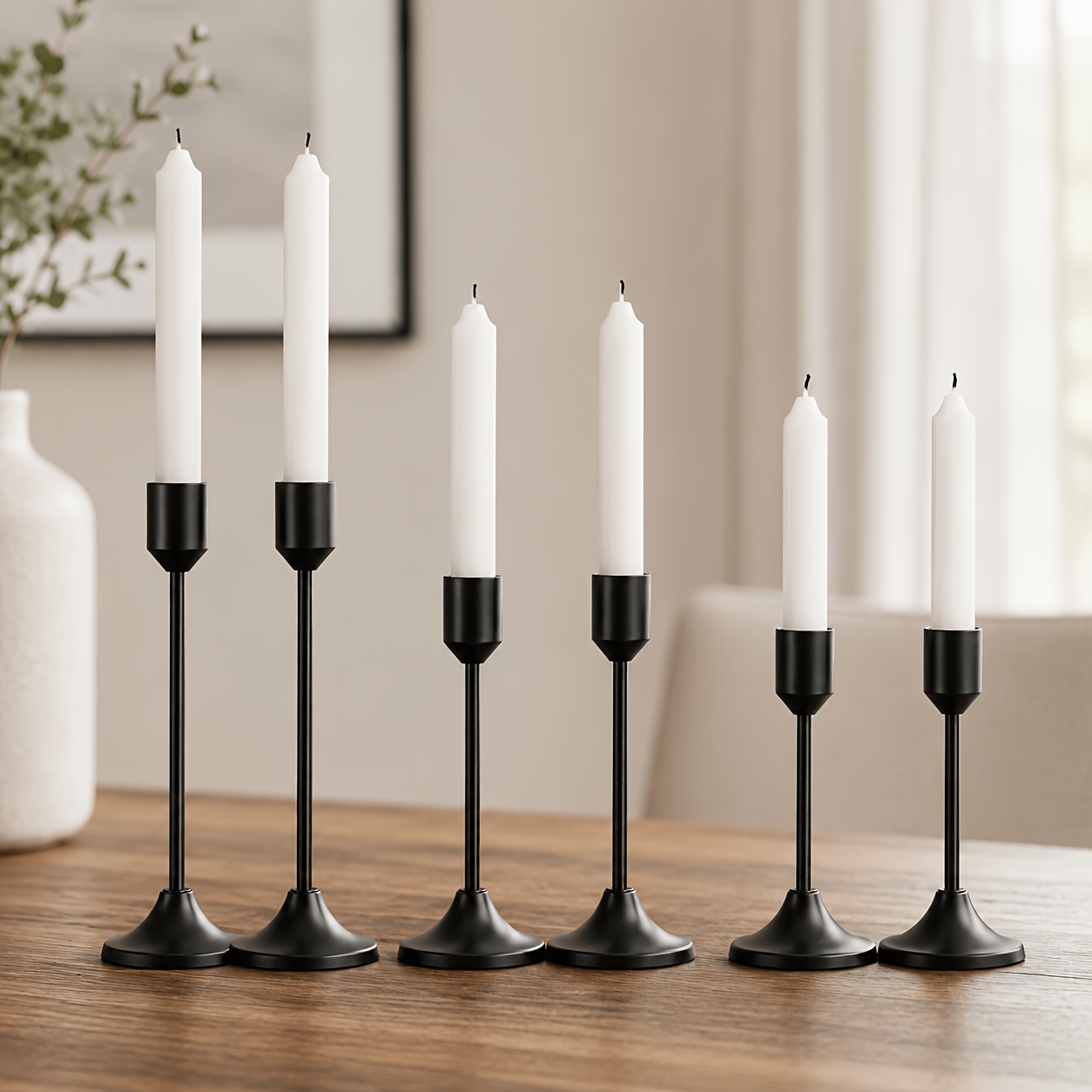 TEMU 6 Portacandele , Decorazione da per Natale e Halloween, Accessori per Foto di Cene a Lume di Candela, Decorazioni per Anniversario di Matrimonio