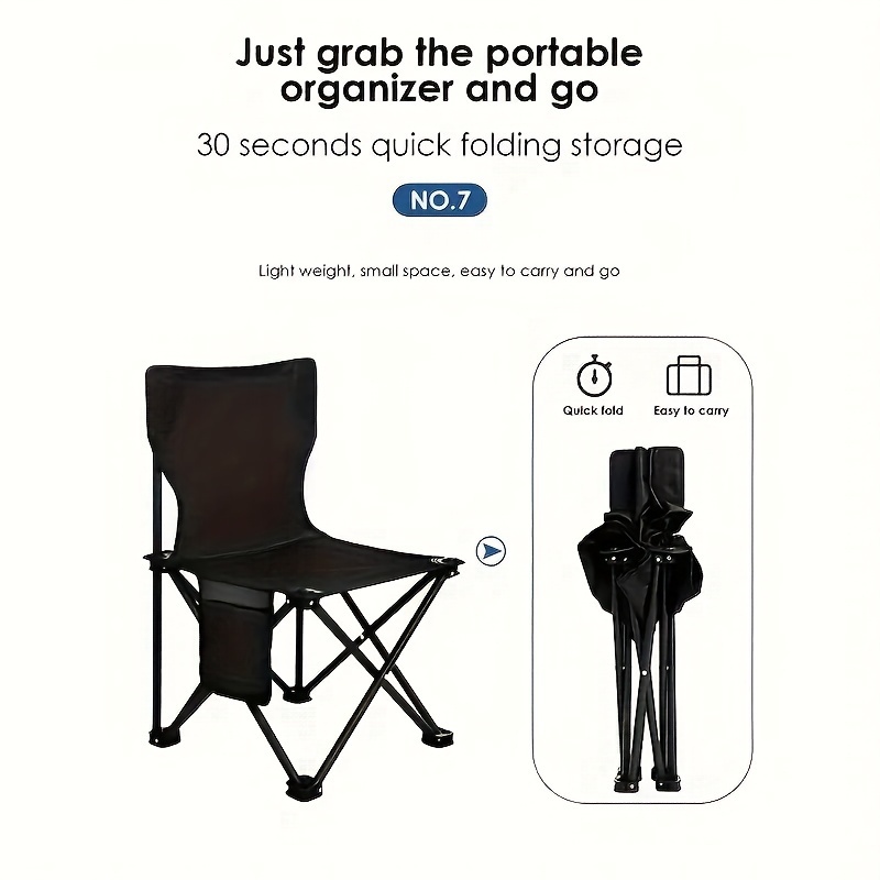 1pc Outdoor Folding Chair Portable Folding Stool Art Sketch Stool Fishing  Chair Spring Outing Picnic Camping Chair, Check Out Today's Deals Now