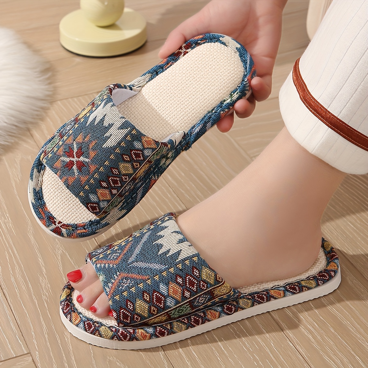 New Casual Open-Toe Slippers. Indoor/Outdoor Non-Slip Open-Toe Slippers, Women Shoes