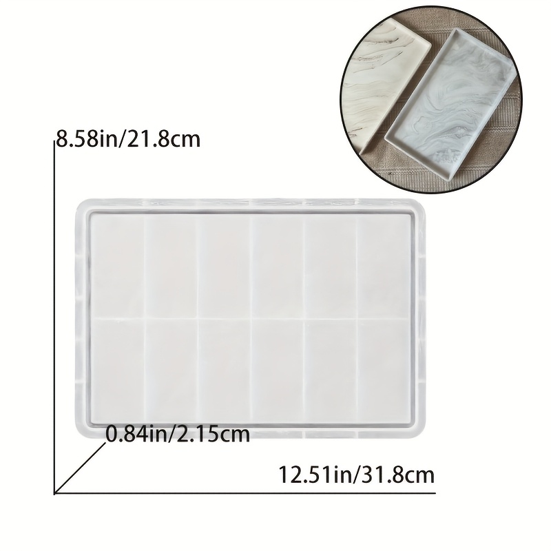 Large Size Storage Tray Silicone Mould Concrete Cement Geometric Tray Mould Diy Rectangular And Square Tray Silicone Mould Resin Casting Mould Home Decoration