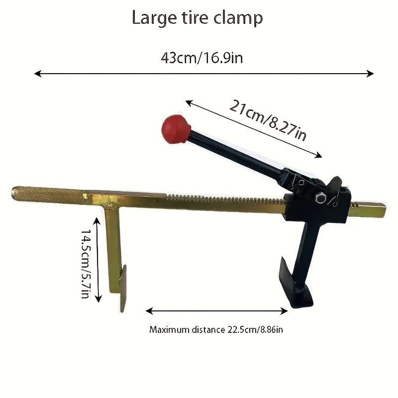 TEMU 1pc Of High-efficiency Bead Breaking Tool - Manual Tire Changer, Made Of Durable Steel, Versatile Tire Servicing Equipment With Protective Guard.