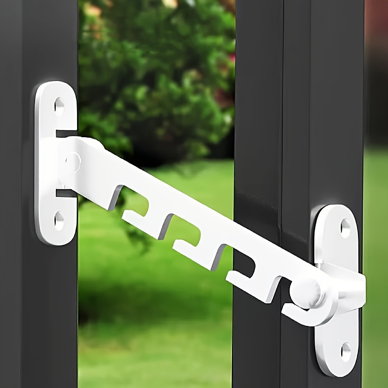 TEMU staffa per persiana in metallo - Fermaporta regolabile e resistente alle intemperie con di montaggio per installazione sicura su porte e