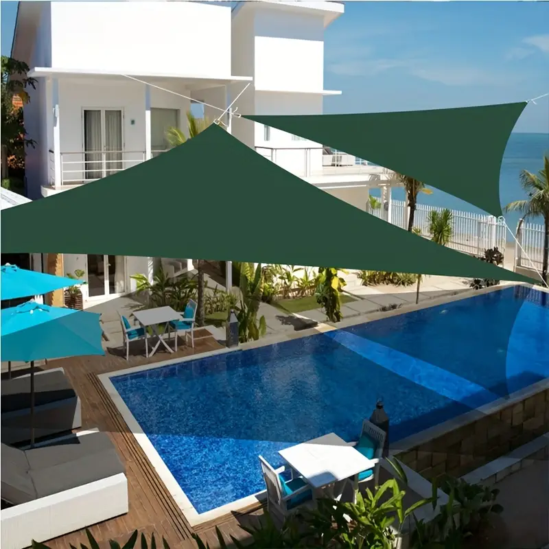 Toldo vela triángulo económico 5×5×7 m | ahorro & sombra Toldo vela triángulo económico 5×5×7 m | ahorro & sombra