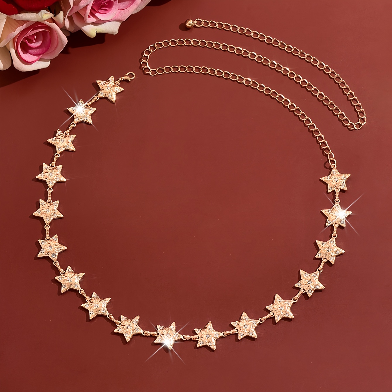 TEMU Star Waist Chain, Spicy Low-waist Skirt Outfit Accessory, Adjustable Chain Decorative Belt