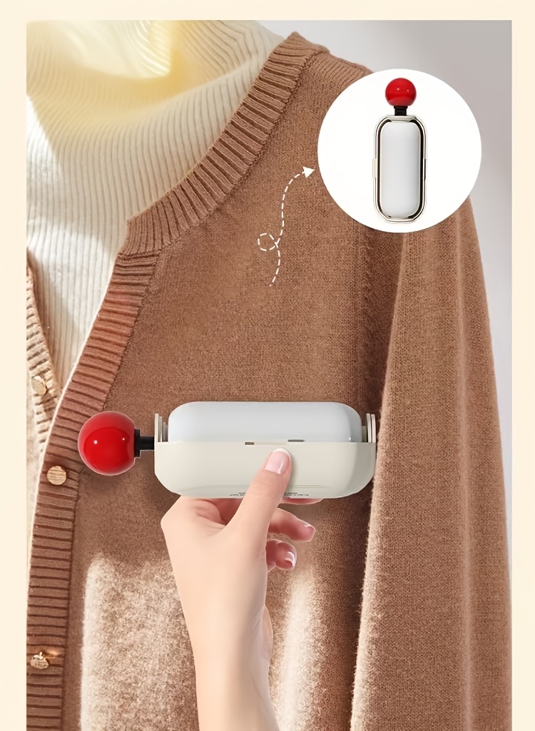1pc     hair remover with built in shaver washable dust proof flip cover soft   reusable plastic wheel for effective fur lint removal details 0