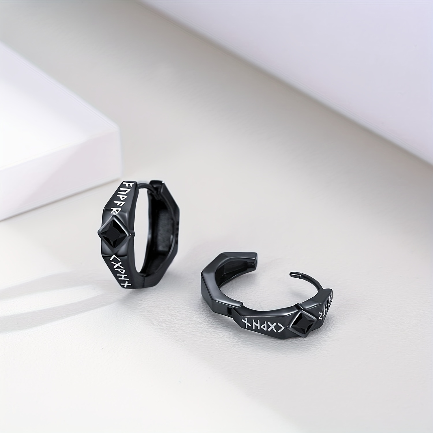 Men's 925 Pure Silver Viking Earrings, Fashionable Gift