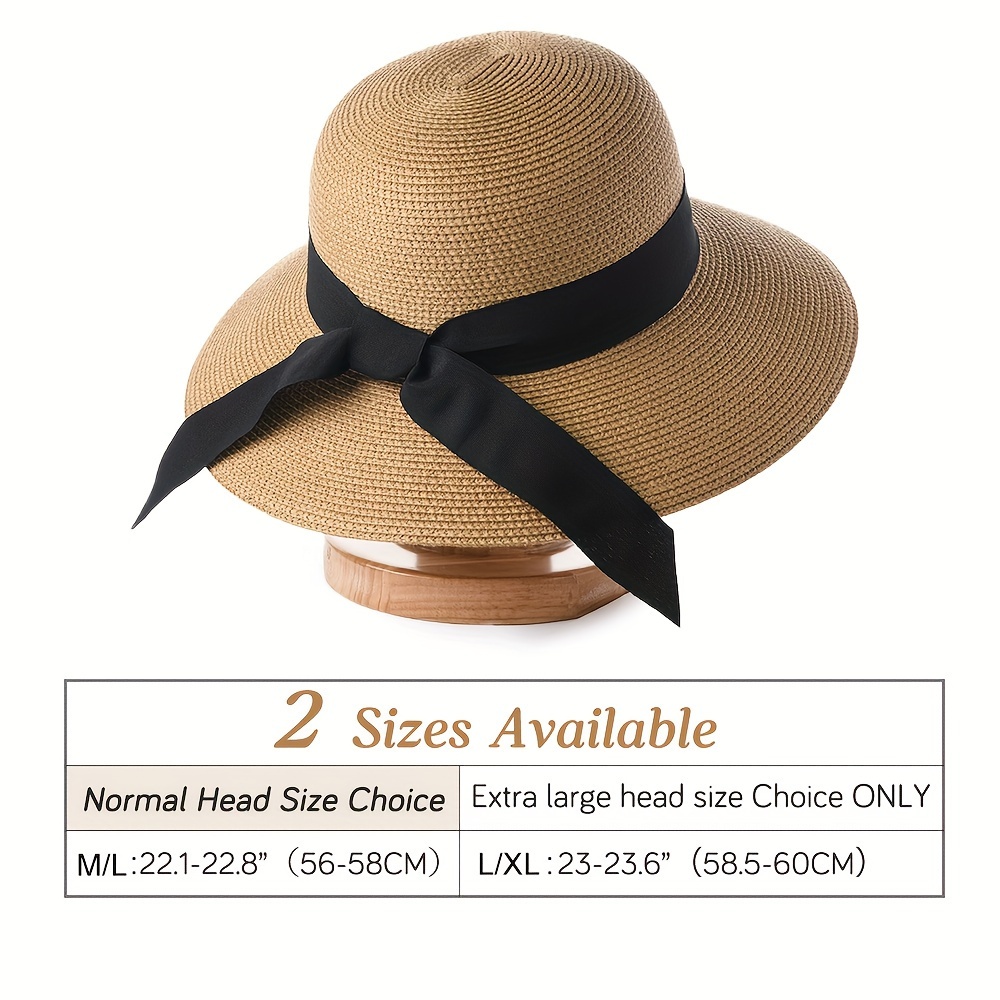1pc Beach Sun Straw Hat Foldable Brim Summer Uv Hat For Travel, Free  Shipping On Items Shipped From Temu