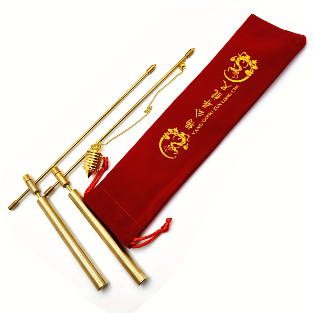 E-shop Wasserschläuche aus Kupfer, 2 Stück - Massivkupfer und Messing mit Geschenkbox und Tasche - Goldsuche, Wasserortung, Verlustgegenstände finden,