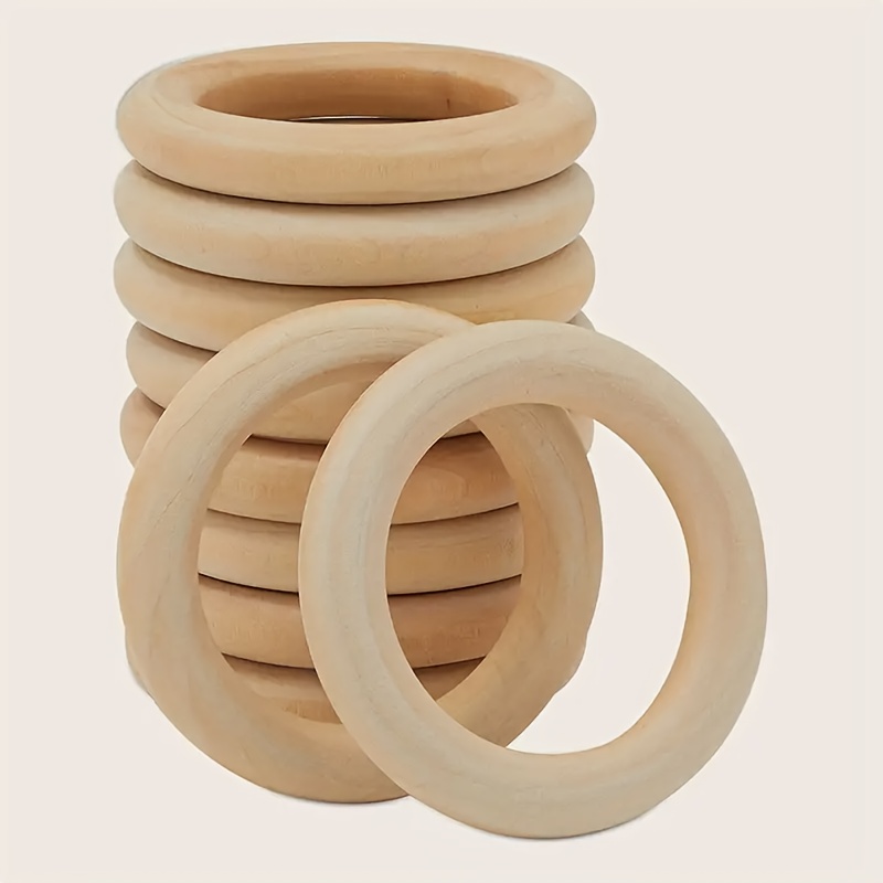 

10pcs Natural Rings For Diy Crafts, Curtain Ties & Bracelet Making