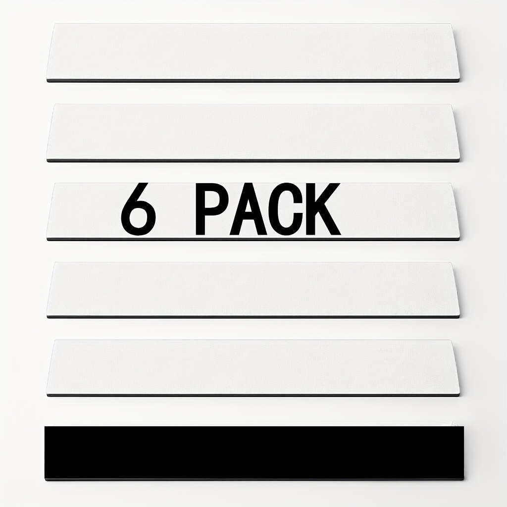 6pcs 15cm X 2.5cm Super Strong Magnetic Strips With Adhesive - For Tools, Knives, Crafts & Organization, 15cm X 2.5 Cmx 6pcs, Magnetic Tape For Tool Storage, , Durable